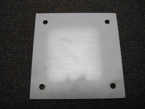 304 STAINLESS SHEET PLATE WITH (4) ~ 13/32&#034; MOUNTING HOLES ~  1/4&#034; x 8&#034; x 8&#034;