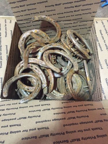 60 Horse Shoes Used Lot Nice Decor Reuse Repurpose Art Lucky Charm Real Steel