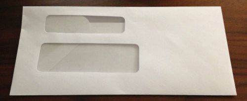Double Window Envelope, Gummed Flap, #10, White (quantity 2200)