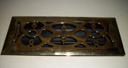 Glossy Brass Decorator Metal HEATING VENT Duct Cover Grille Return Register