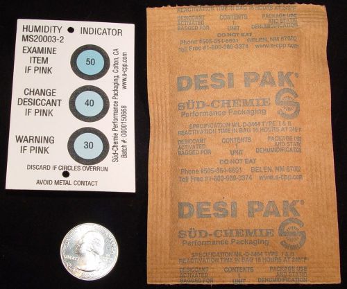 Desi Pak Desiccant Activated Clay Reusable12 each 33gram Dry USA MADE Free CARD