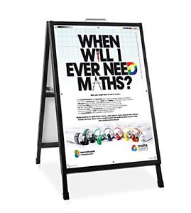 Heavy Duty A-Frame Folding Sidewalk Sign for 24x36 inches Poster Board 2 Plastic