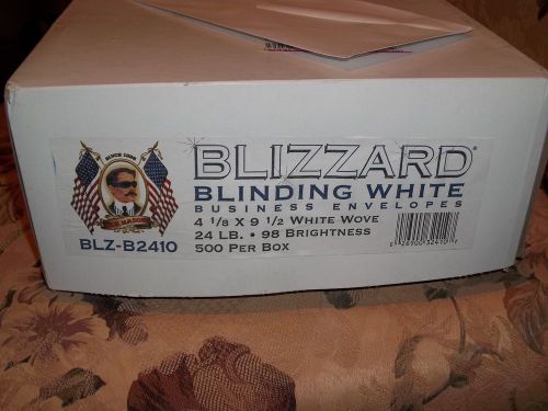 W.B.Mason Blizzard Blinding white Business envelopes NEW qty 100 BLZ-B2410 24LB