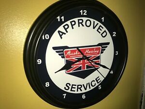 @@ Austin Healey Motors Auto AppService Garage Man Cave Advertising Clock Sign