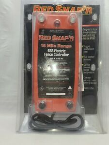 Red Snap&#039;r Electric Fence controller 15 mile 110v livestock horses preditors new