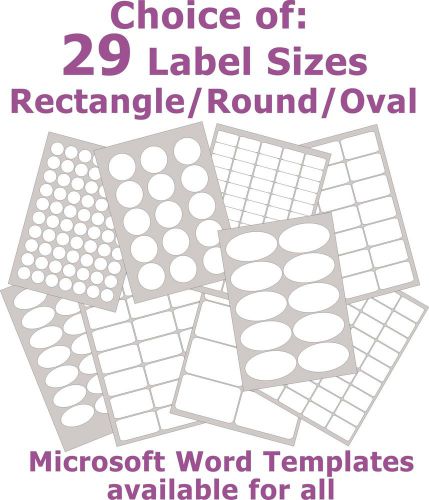 Gloss White Paper Laser Labels Rectangle , Round or Oval Stickers 5 A4 Sheets