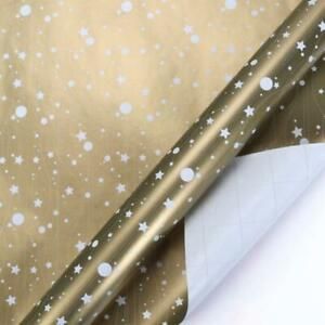 Constellations&#034; Wrapping Paper Roll (30&#034; X 10&#039;) White/Gold