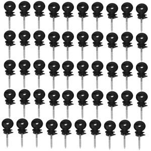 50Pcs Electric Fence Offset  Insulator Fencing Screw in Posts Wire Safe AgriN6H6