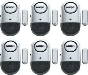 Window Door Alarm 6 Pack, Noopel 120DB Magnetic Pool Alarm for Doors and Entry