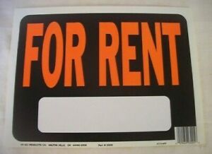 10 New FOR RENT Signs 9&#034; x 12&#034;