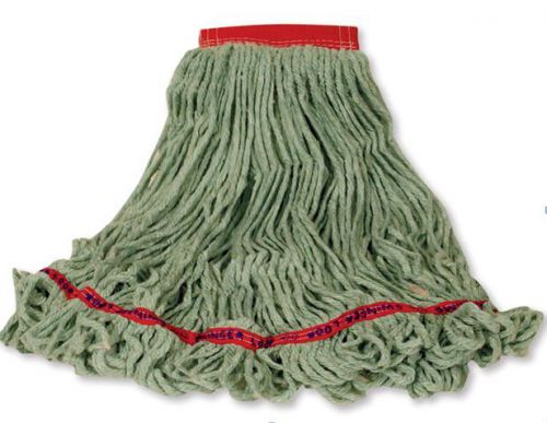 Rubbermaid FGC15306 Looped-End Large Wet Mop 4-Ply Blended Green Lot of 2