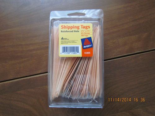 Avery Shipping tags, reinforced hole, 4-3/4&#034; by 2-3/8&#034; part #11005 Made in U.S.A