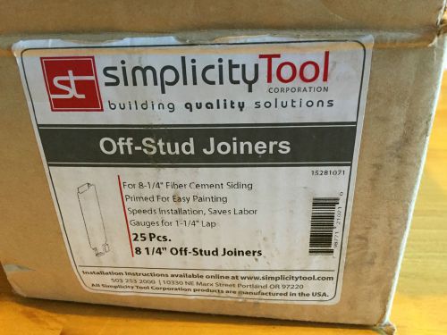 Simplicity Tool / Off-Stud Joiners for 8 1/4 Fiber Cement Siding - 25 each