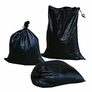 Black Empty 19&#034; x 24&#034; Woven PE Sandbags, UV Protection, Anti-UV 3 Years, 5