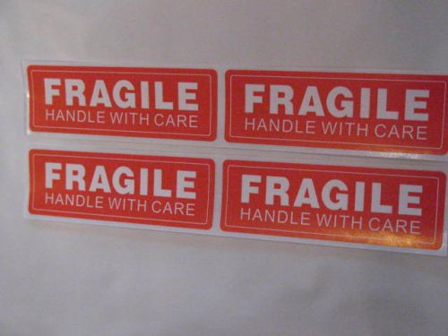 125 Fragile Stickers, Labels, &#034;Handle With Care&#034; Labels for Shipping, New 1 x 3&#034;