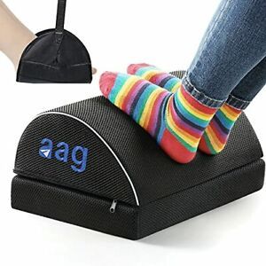 AAG Under Desk Foot Rest Pillow + Free Airplane Footrest, Home Office Foot Stool