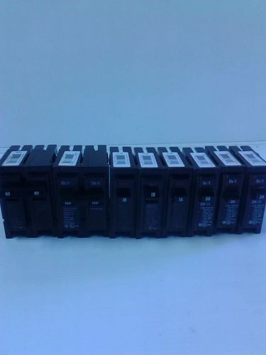Lot of 8 culter hammer combination  breakers new  3/15amp 3/20a 1/60a 1/ 100amp for sale