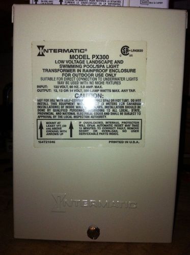 Intermatic PX300 300 Watt Safety Transformer Pools, Spas, Ponds 120V -12,13,14V