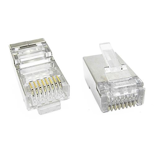 12 PCS Lots Shielded Cat6 Cat 6 RJ45 Crimp Jack Plug Network Connectors