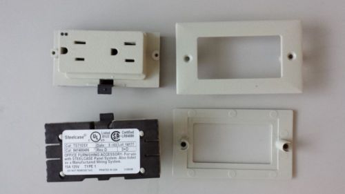 Steelcase receptacle (ts71ssx,ts72ssx,ts73ssx ) 15a 125v type 1, cream color for sale