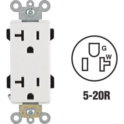 Leviton r62-16352-ows decora plus grounded duplex outlet-white duplex outlet for sale