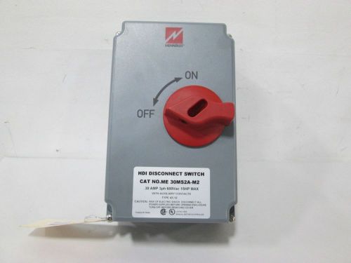 NEW MENNEKES 30MS2A-M2 15HP NON-FUSIBLE 30A 600V 3P DISCONNECT SWITCH D312989