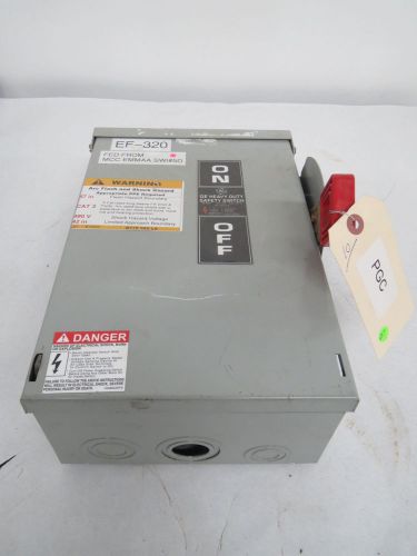 General electric thn3361r 30hp 30a 600v 3p non-fusible disconnect switch b399459 for sale