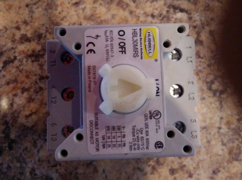 New hubbell disconnect switch 60amp  3ph 600v  hbl30mirs - 60 day warranty for sale