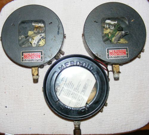 THREE (3) MERCOID PRESSURE CONTROL SWITCH GAUGES