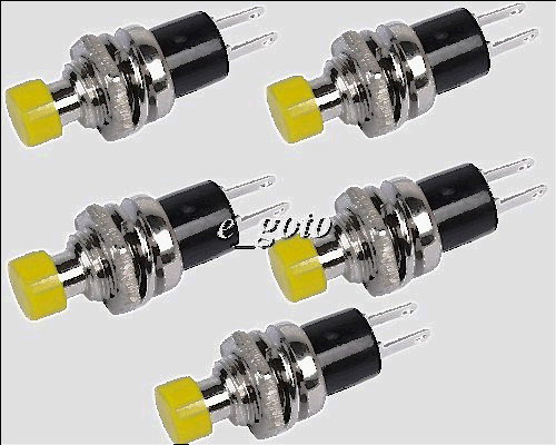 3.5 of 10000 for sale, 5pcs yellow momentary on/off push button mini switch