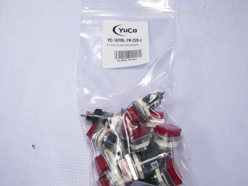 Lot of 10 new yc-16trl-7r-220-i miniature incandescent pilot light 220v ac 16mm for sale