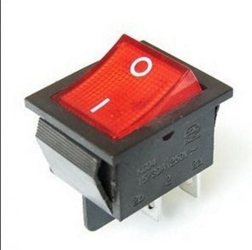 Enduring Best 5PCS Red Light On/off Rocker Switch 250V 15 AMP 125/20A TBUS