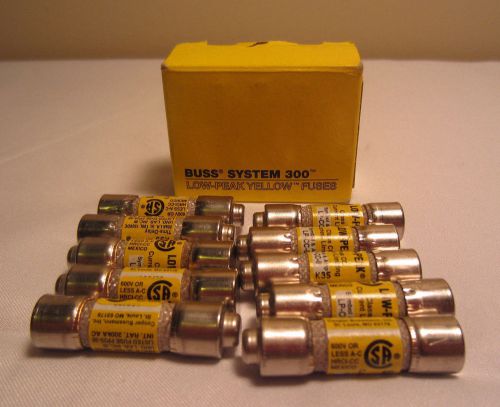 Box Of 8 Bussmann Buss 300 LP-CC8 Low-Peak Yellow Class CC Fuses 8 Amp NOS