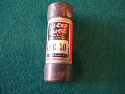 ONE - JHC-30 BUSSMANN HI-CAP FUSE - &#034;NEW OLD STOCK&#034;  CLASS J