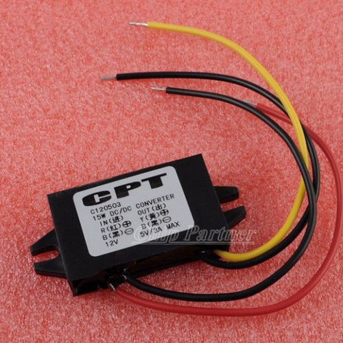 1PCS DC/DC Converter Regulator 12V to 5V 3A 15W Car Led Display Power   T7