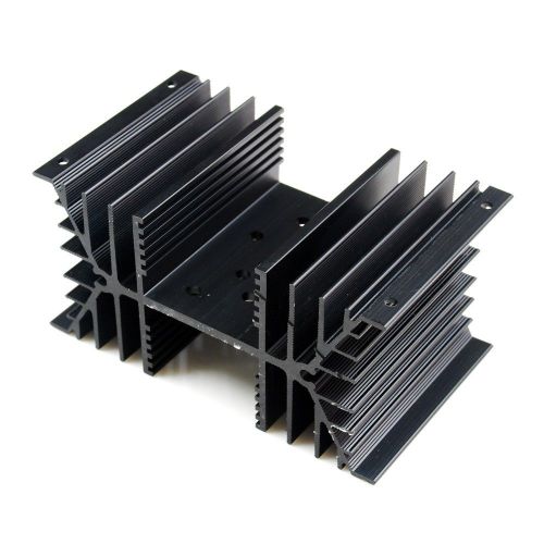 Ss832 to-3 holes x2 aluminum black heatsink heat sink audio amplifier for sale