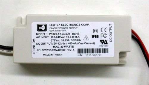 Leotek lp1020-52-c0400 led driver 20-3895 led ps 20w 52v 400m 5 pcs for sale