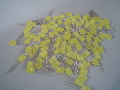 100pcs NEW 2x5x7mm Yellow Diffused LED