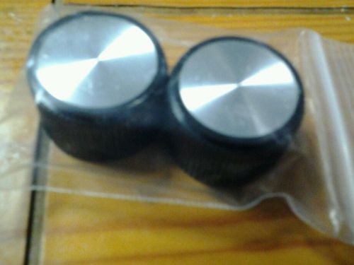 2 1/4 black n crome knobs