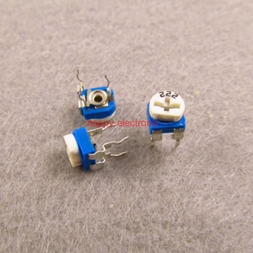 20pcs 2.2K Ohm  trimmer trim pot single turn top adjust Variable resistor 222