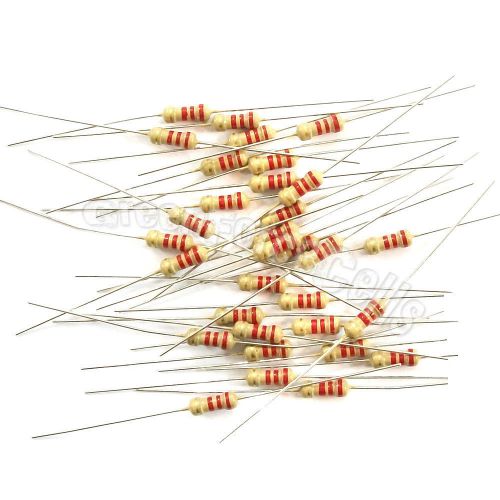 200 pcs Carbon Film Resistors 1/4W 0.25W 0.25 Watt 2.2K Ohm 2.2Kohm 2K2 +/-5%