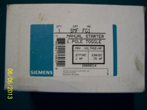 NEW - SIEMENS SMF #FG1 MANUAL TOGGLE TYPE STARTER, 1-POLE