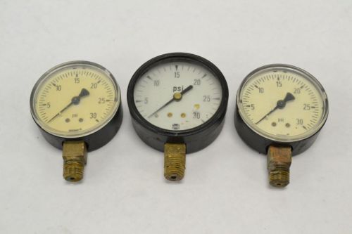 Wika assorted usg 0-30 psi 2-1/4 2-3/8in dial pressure gauge b254758 for sale