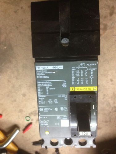 Square D FH26100AB 100A 600V 2P Circuit Breaker