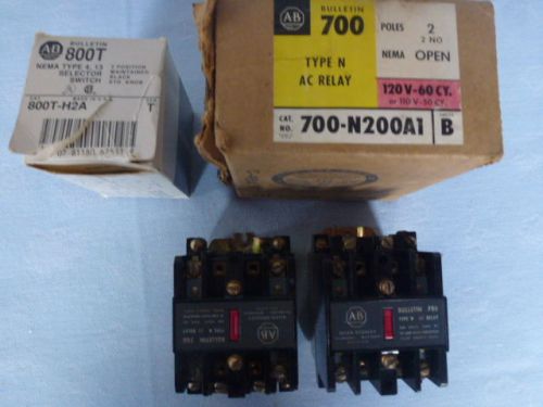 Allen Bradley A.B. 700-N 200A1 Relays 120-110 V Coil - Lot of 3