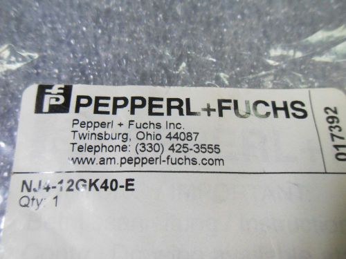 (V31-2) 1 NIB PEPPERL &amp; FUCHS NJ4-12GK40-E INDUCTIVE PROXIMITY SENSOR