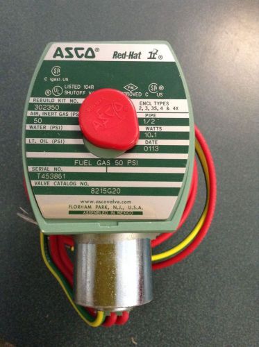 ASCO SOLENOID VALVE, 8215G20,1/2&#034; THRD ALUM BODY,2 WAY,NC,120/60,NIB