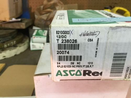 ASCO RED HAT 8210G003 8210D3  12/DC VALVE