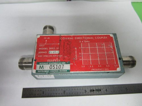 NARDA DIRECTIONAL COUPLER 3003-3C GHz  RF MICROWAVE FREQUENCY BIN#F6-30