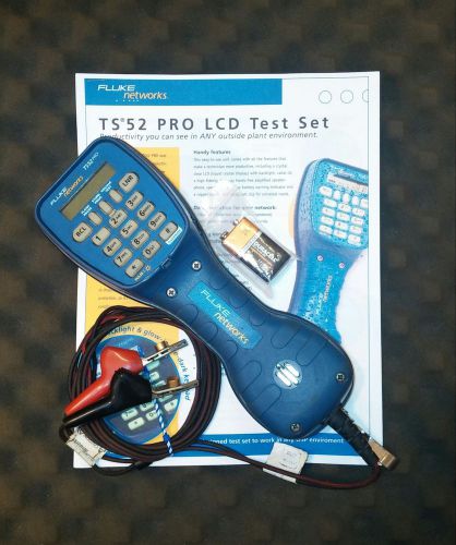 Fluke networks ts52 pro lcd test set buttset for sale